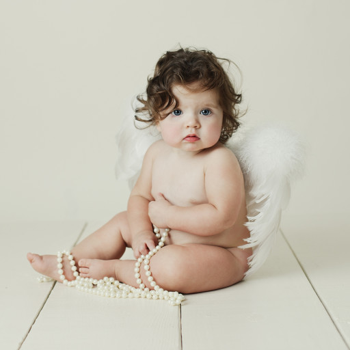 angel baby portrait