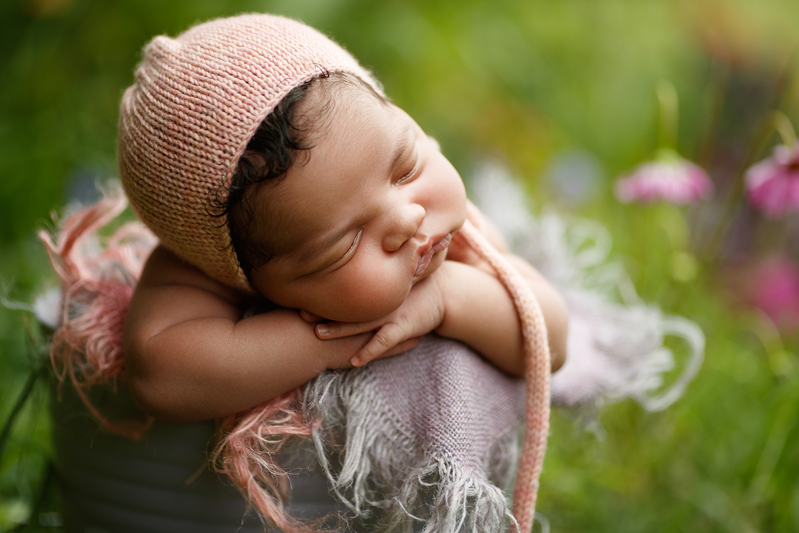 Raleigh newborn photographer fairy gardens
