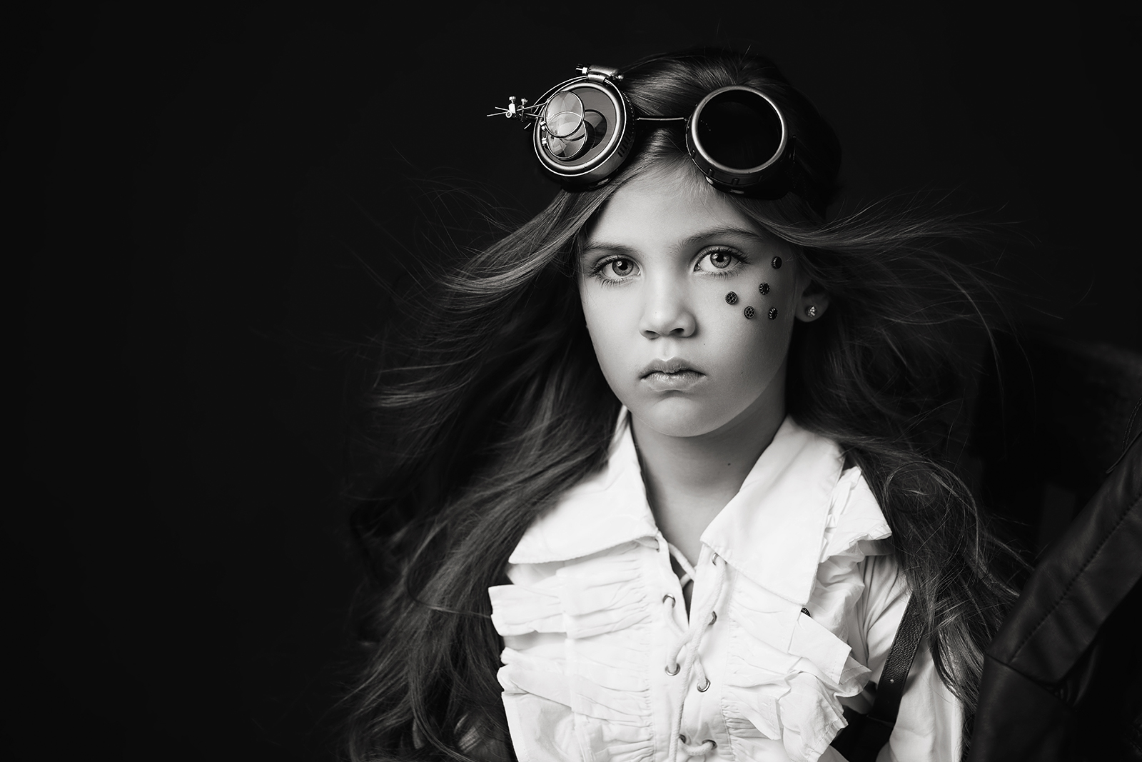 steampunk image for a child's modeling portfolio