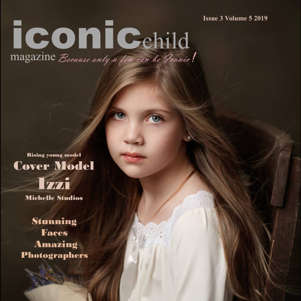 Michelle Studios Iconic Child magazine cover from her modeling portfolio building session